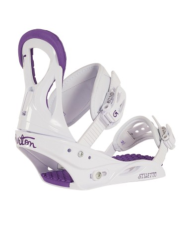 BURTON STILETTO - DISC WHITE/PURPLE/S'/ FIJACIONES