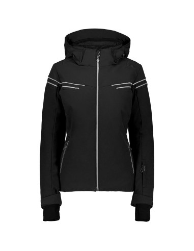 CMP WOMAN ZIP HOOD JACKET NERO