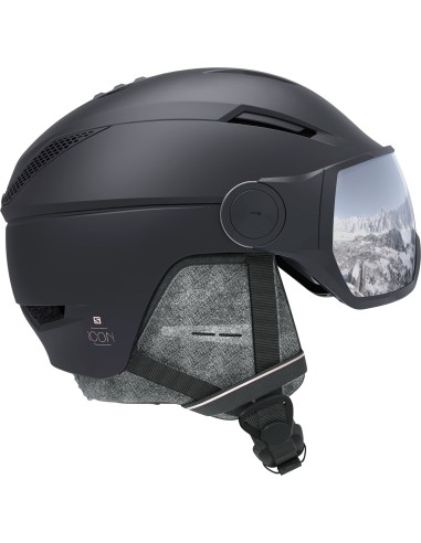 SALOMON CASCO ICON2 VISOR BLACK SILVER