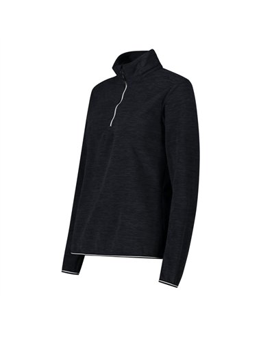 CMP WOMAN SWEAT BLACK MELANGE